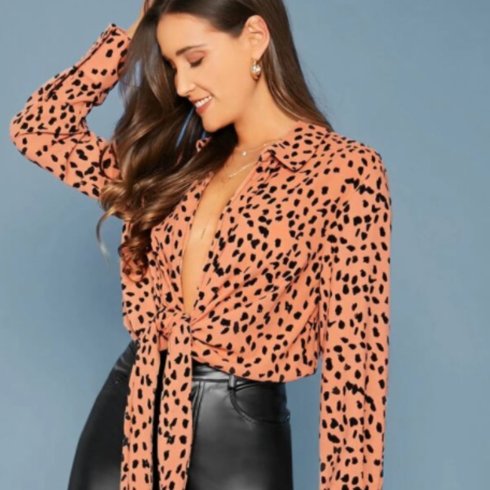 Plunging Tie Body Suit